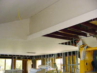 Installing drywall in a steel framed home