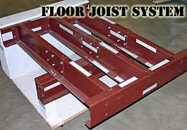 Components for a Kodiak Steel Homes floor joist kit